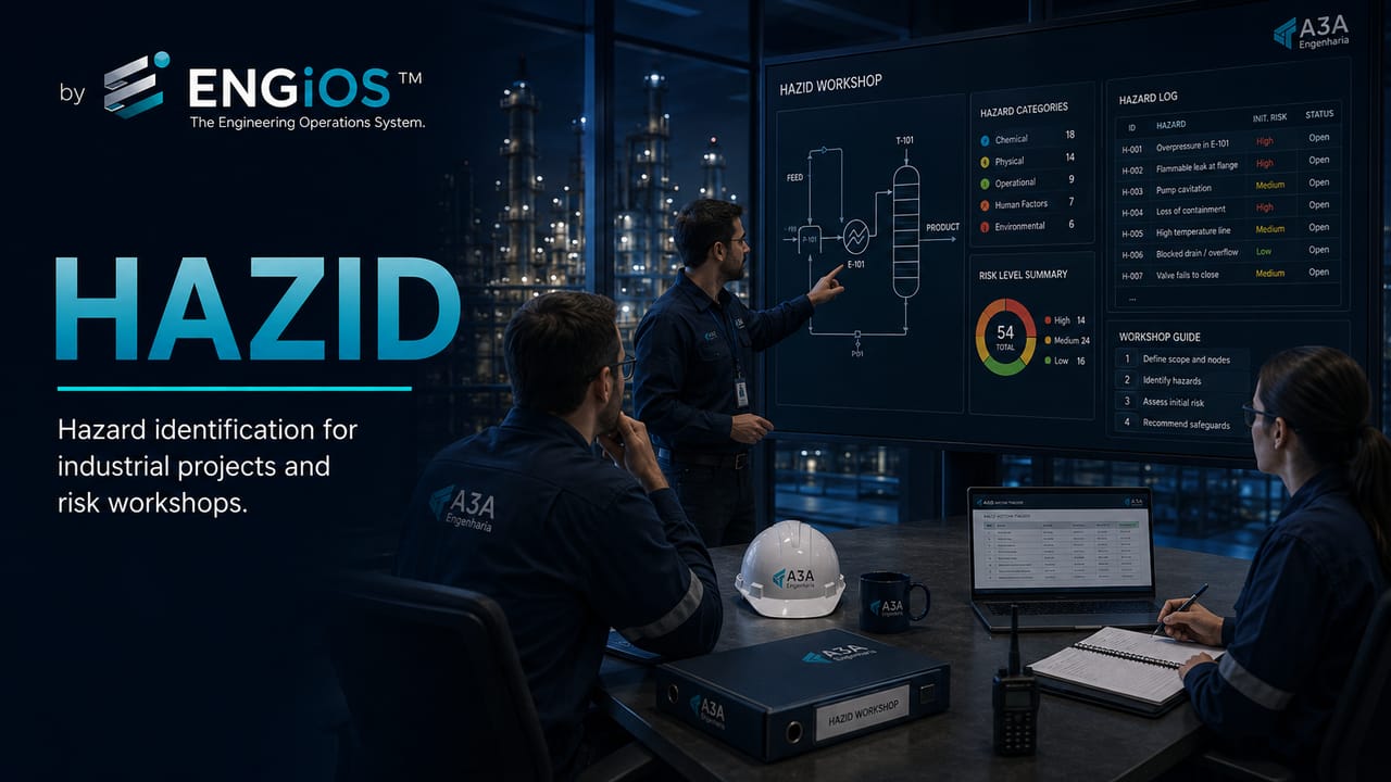 HAZID na engenharia: identificação de perigos, metodologia e aplicação em projetos industriais