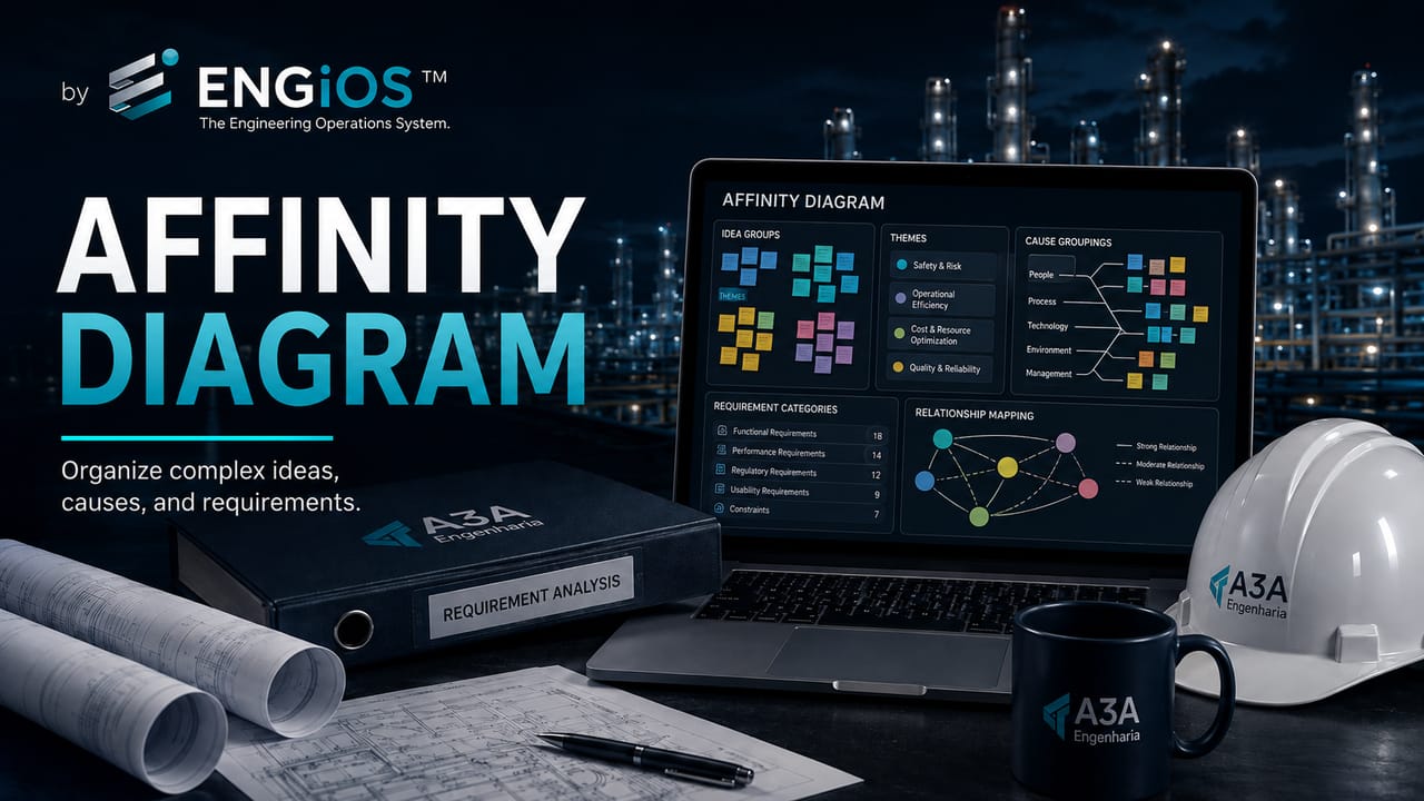 Diagrama de afinidades na engenharia: organização de ideias, causas e requisitos complexos para análise de problemas