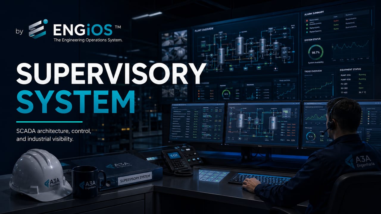 Sistema supervisório industrial: arquitetura SCADA, supervisão, controle e integração de processos