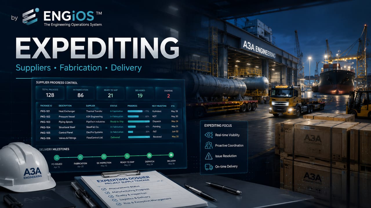 Expediting em engenharia: controle de fornecedores, fabricação, inspeção e prazos de entrega