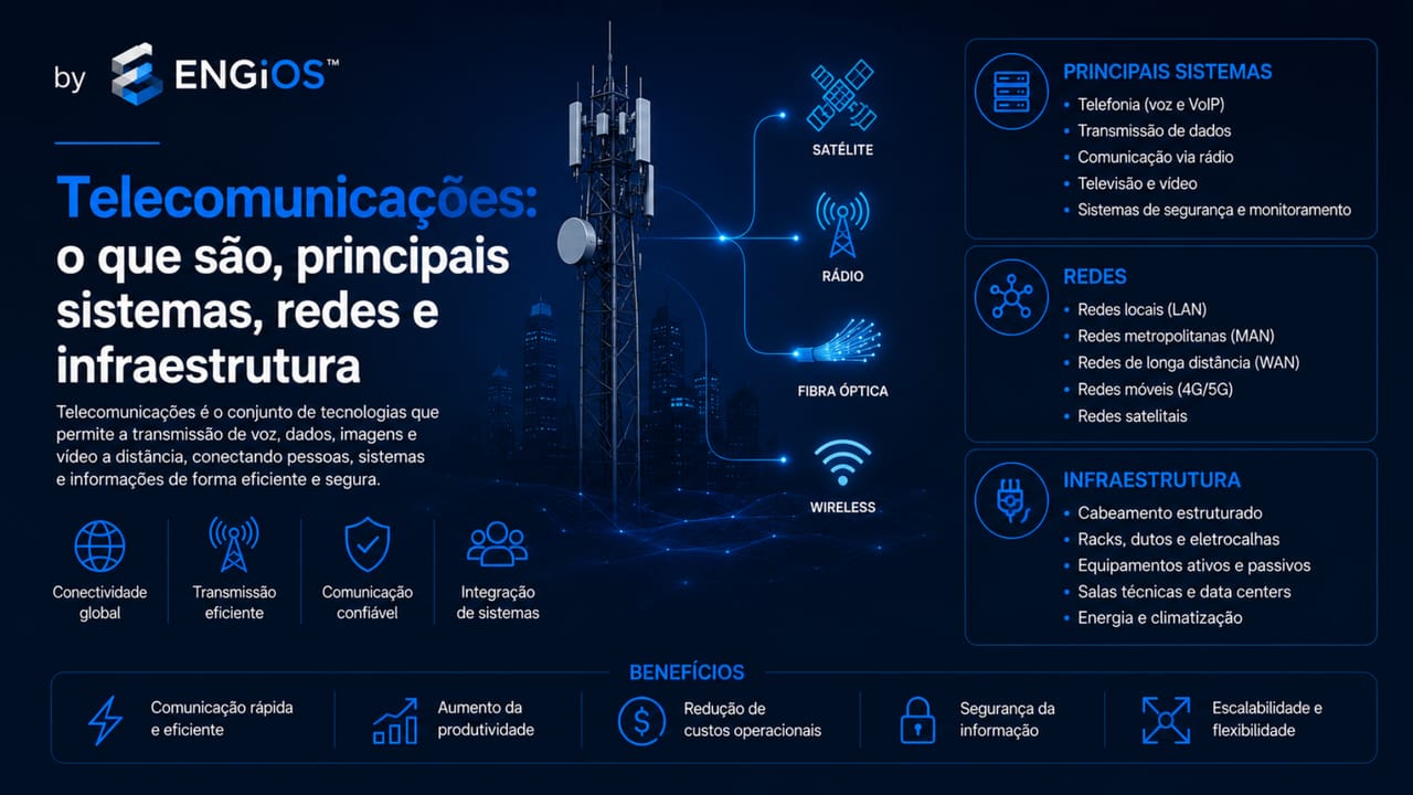 Sistemas de Telecomunicações, infraestrutura de Telecomunicações
