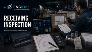 Inspeção de Recebimento de Materiais e Equipamentos: critérios, rastreabilidade e liberação para uso