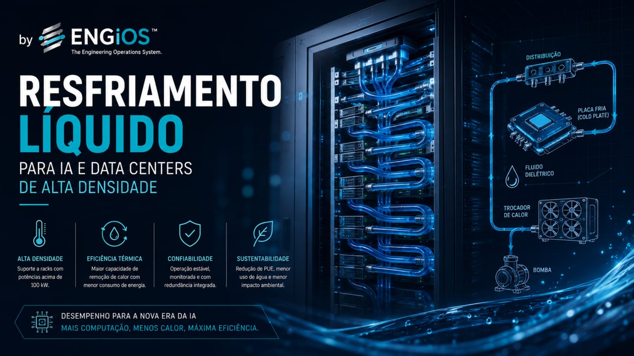 Resfriamento líquido para IA e Data Centers de alta densidade