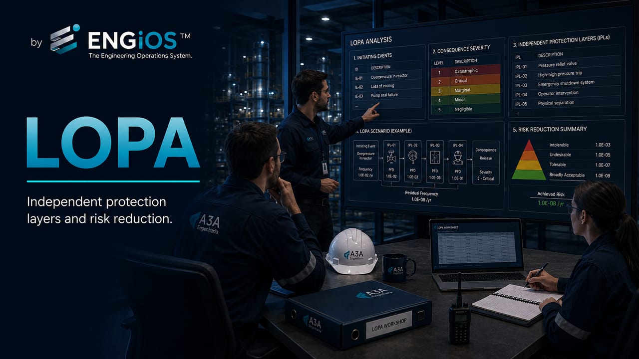 LOPA — Layer of Protection Analysis: camadas independentes de proteção e redução de risco