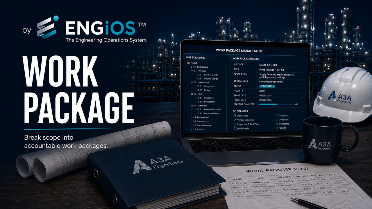 Work Package em projetos de engenharia: pacote de trabalho, WBS, custos, prazos e responsabilidades