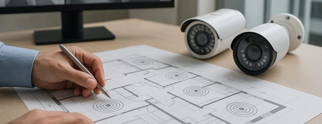 Especificación de puntos de monitorización y colocación eficiente de cámaras CCTV