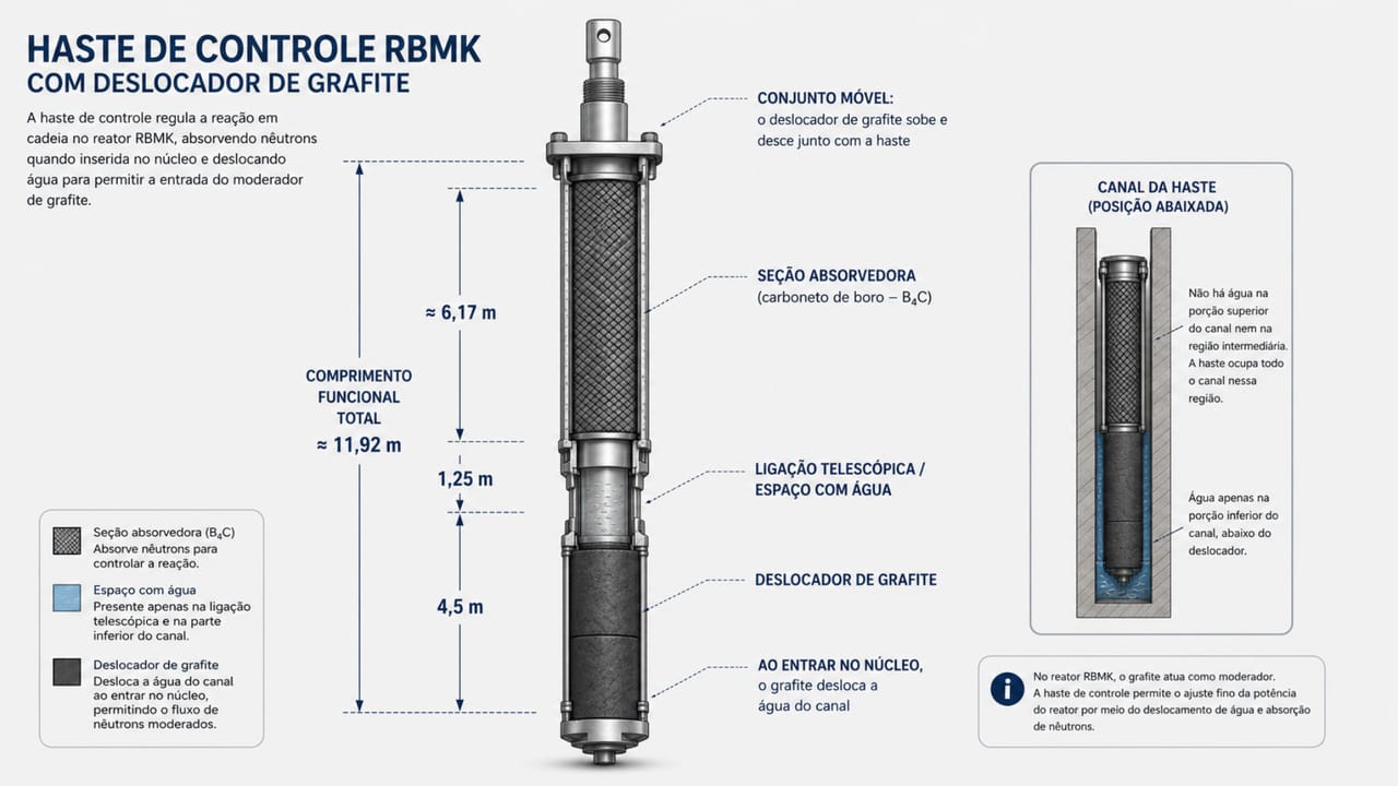 haste de controle RBMK Chernobyl